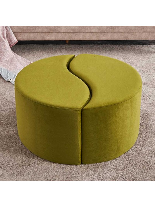 Σκαμπώ Alis Megapap βελούδινο χρώμα πράσινο 80x80x40εκ. Σκαμπώ Alis Megapap βελούδινο χρώμα πράσινο 80x80x40εκ.