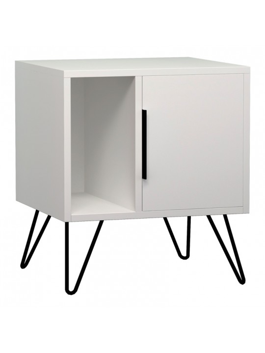 Κομοδίνο μελαμίνης Glynn Megapap χρώμα λευκό 50,2x44,6x58εκ. Κομοδίνο μελαμίνης Glynn Megapap χρώμα λευκό 50,2x44,6x58εκ.