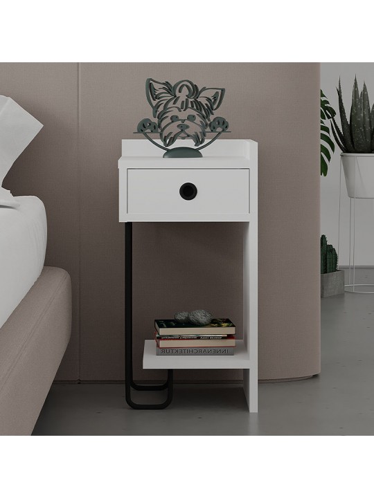 Κομοδίνο μελαμίνης Sirius Megapap δεξί χρώμα λευκό 32x30x61εκ. Κομοδίνο μελαμίνης Sirius Megapap δεξί χρώμα λευκό 32x30x61εκ.