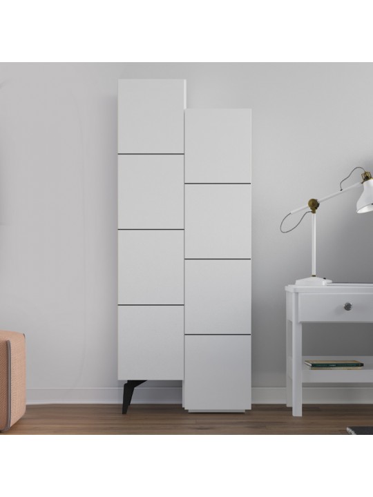 Ντουλάπι κουζίνας/μπάνιου - Παπουτσοθήκη Stair Megapap μελαμίνης χρώμα λευκό 62,2x37,4x156εκ. Ντουλάπι κουζίνας/μπάνιου - Παπουτσοθήκη Stair Megapap μελαμίνης χρώμα λευκό 62,2x37,4x156εκ.