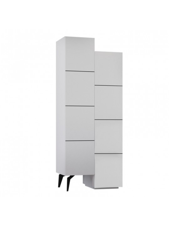 Ντουλάπι κουζίνας/μπάνιου - Παπουτσοθήκη Stair Megapap μελαμίνης χρώμα λευκό 62,2x37,4x156εκ. Ντουλάπι κουζίνας/μπάνιου - Παπουτσοθήκη Stair Megapap μελαμίνης χρώμα λευκό 62,2x37,4x156εκ.