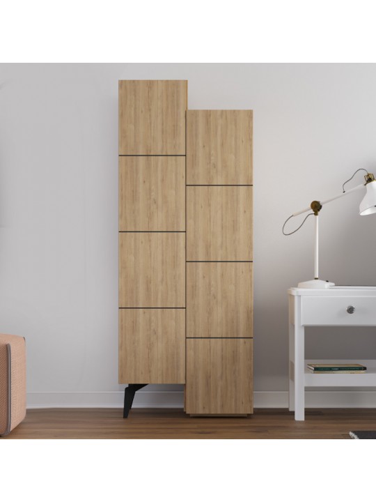 Ντουλάπι κουζίνας/μπάνιου - Παπουτσοθήκη Stair Megapap μελαμίνης χρώμα φυσικό οξιάς 62,2x37,4x156εκ. Ντουλάπι κουζίνας/μπάνιου - Παπουτσοθήκη Stair Megapap μελαμίνης χρώμα φυσικό οξιάς 62,2x37,4x156εκ.