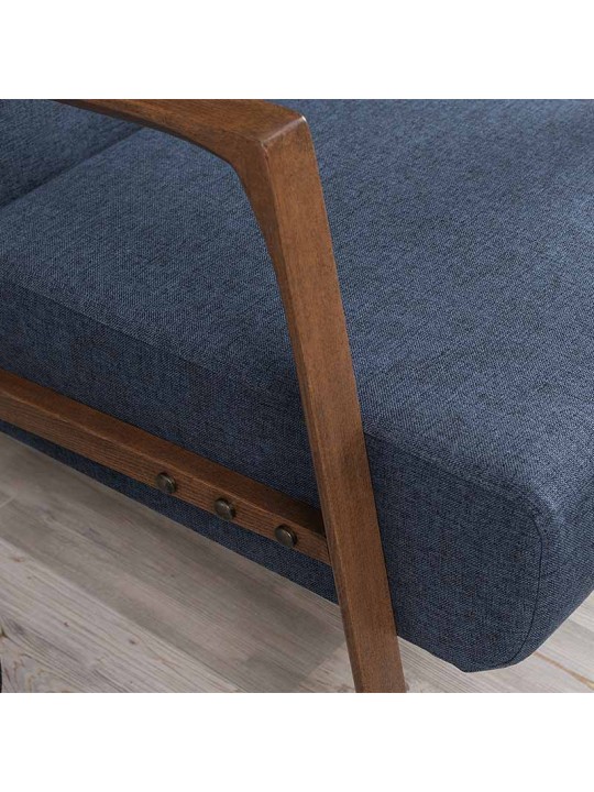 Πολυθρόνα Kemer Megapap υφασμάτινη χρώμα μπλε 67x76x78εκ. Πολυθρόνα Kemer Megapap υφασμάτινη χρώμα μπλε 67x76x78εκ.