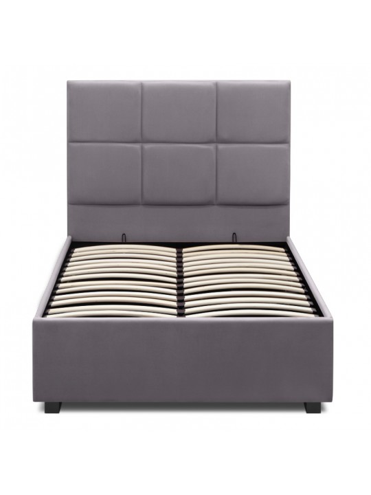 Κρεβάτι Kingston Megapap βελούδινο με αποθηκευτικό χώρο χρώμα γκρι 100x200εκ. Κρεβάτι Kingston Megapap βελούδινο με αποθηκευτικό χώρο χρώμα γκρι 100x200εκ.