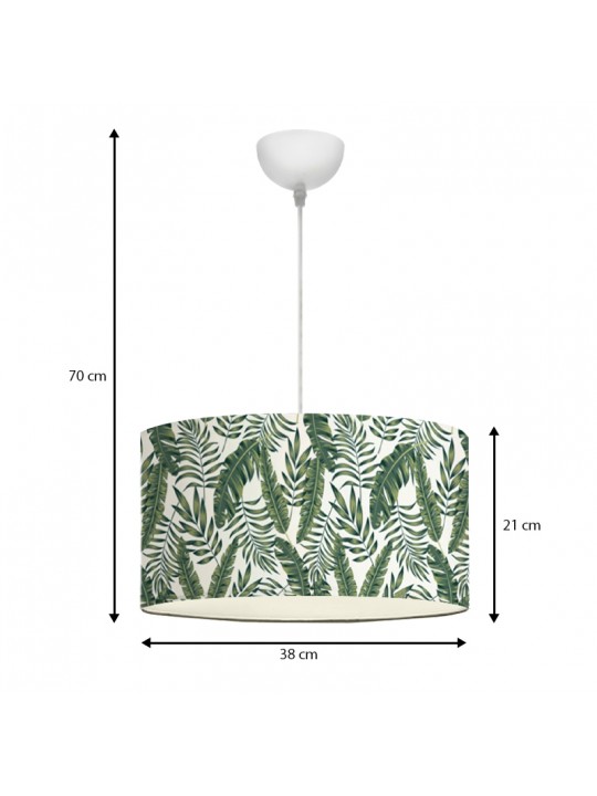 Φωτιστικό οροφής Alamea Megapap E27 υφασμάτινο μονόφωτο πολύχρωμο Φ38x70εκ. Φωτιστικό οροφής Alamea Megapap E27 υφασμάτινο μονόφωτο πολύχρωμο Φ38x70εκ.