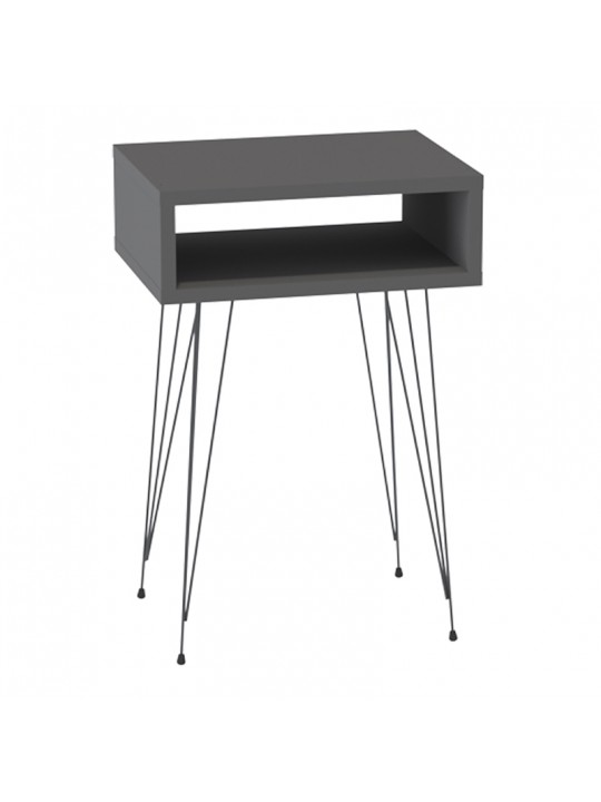 Κομοδίνο μελαμίνης Scott Megapap χρώμα ανθρακί 40x30x60εκ. Κομοδίνο μελαμίνης Scott Megapap χρώμα ανθρακί 40x30x60εκ.