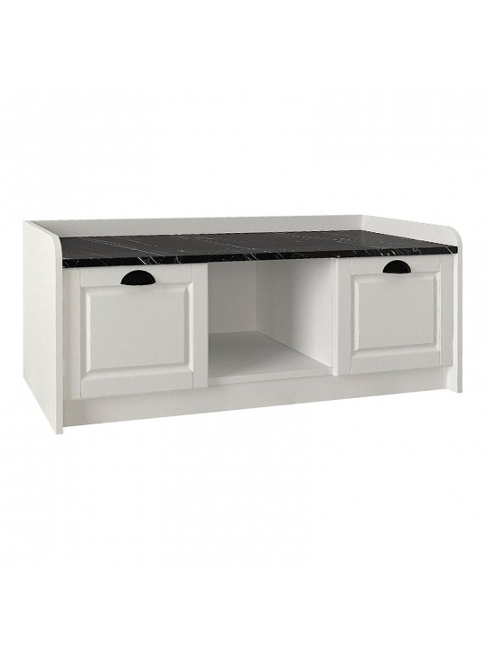 Παπουτσοθήκη μελαμίνης Rayne Megapap χρώμα λευκό - μαύρο εφέ μαρμάρου 120x40x45εκ. Παπουτσοθήκη μελαμίνης Rayne Megapap χρώμα λευκό - μαύρο εφέ μαρμάρου 120x40x45εκ.