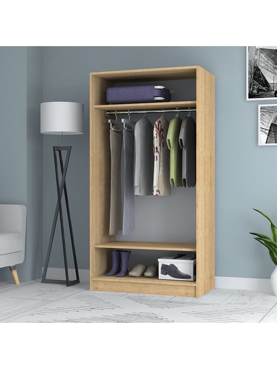 Ντουλάπα ρούχων Misra Megapap δίφυλλη συρόμενη από μελαμίνη χρώμα φυσικό οξιάς 94x52x182εκ. Ντουλάπα ρούχων Misra Megapap δίφυλλη συρόμενη από μελαμίνη χρώμα φυσικό οξιάς 94x52x182εκ.