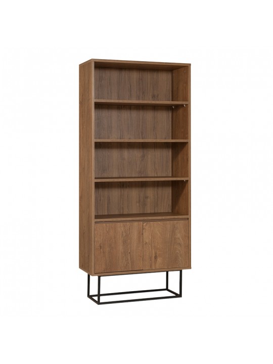 Βιβλιοθήκη Amedeo Megapap από μελαμίνη χρώμα καρυδί 80x36x182εκ. Βιβλιοθήκη Amedeo Megapap από μελαμίνη χρώμα καρυδί 80x36x182εκ.