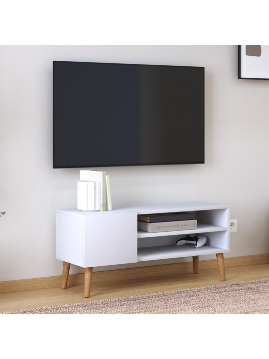 Έπιπλο τηλεόρασης Porto Megapap από μελαμίνη χρώμα λευκό 90x32x42εκ. Έπιπλο τηλεόρασης Porto Megapap από μελαμίνη χρώμα λευκό 90x32x42εκ.