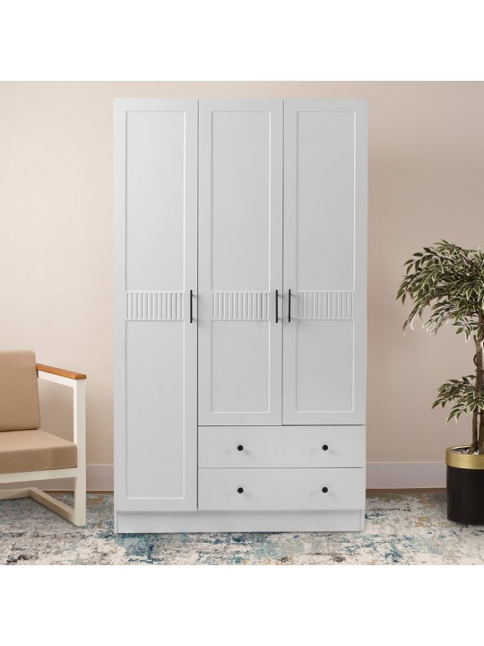 Ντουλάπα ρούχων Jenna Megapap τρίφυλλη χρώμα λευκό 105x50x182εκ. Ντουλάπα ρούχων Jenna Megapap τρίφυλλη χρώμα λευκό 105x50x182εκ.