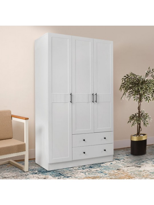 Ντουλάπα ρούχων Jenna Megapap τρίφυλλη χρώμα λευκό 105x50x182εκ. Ντουλάπα ρούχων Jenna Megapap τρίφυλλη χρώμα λευκό 105x50x182εκ.