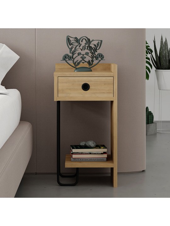 Κομοδίνο μελαμίνης Sirius Megapap δεξί χρώμα φυσικό οξιάς 32x30x61εκ. Κομοδίνο μελαμίνης Sirius Megapap δεξί χρώμα φυσικό οξιάς 32x30x61εκ.