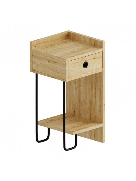 Κομοδίνο μελαμίνης Sirius Megapap δεξί χρώμα φυσικό οξιάς 32x30x61εκ. Κομοδίνο μελαμίνης Sirius Megapap δεξί χρώμα φυσικό οξιάς 32x30x61εκ.