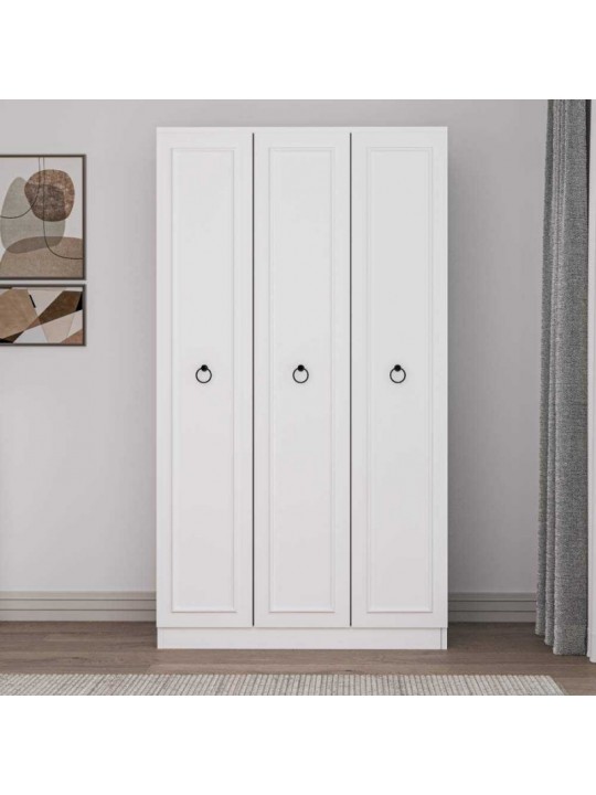 Ντουλάπα ρούχων Hampton Megapap τρίφυλλη χρώμα λευκό 103x52x185εκ. Ντουλάπα ρούχων Hampton Megapap τρίφυλλη χρώμα λευκό 103x52x185εκ.