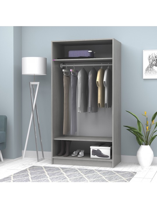 Ντουλάπα ρούχων Misra Megapap δίφυλλη συρόμενη χρώμα γκρι σκυροδέματος 94x52x182εκ. Ντουλάπα ρούχων Misra Megapap δίφυλλη συρόμενη χρώμα γκρι σκυροδέματος 94x52x182εκ.