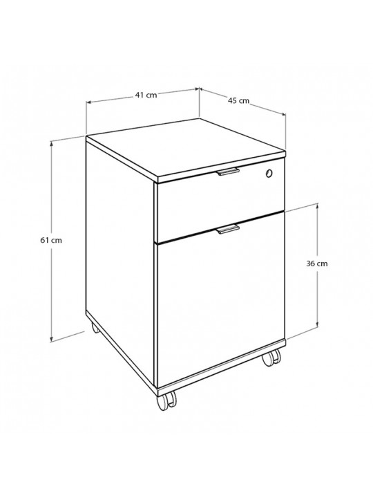 Συρταριέρα γραφείου Rio Megapap τροχήλατη σε χρώμα ανθρακί 41x45x61εκ. Συρταριέρα γραφείου Rio Megapap τροχήλατη σε χρώμα ανθρακί 41x45x61εκ.