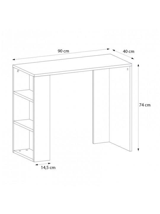 Γραφείο εργασίας Netenia Megapap από μελαμίνη χρώμα sapphire oak 90x40x74εκ. Γραφείο εργασίας Netenia Megapap από μελαμίνη χρώμα sapphire oak 90x40x74εκ.