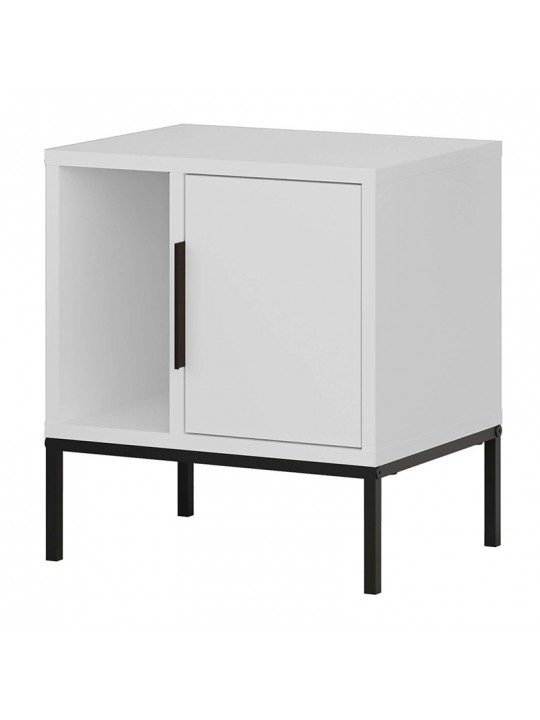 Κομοδίνο Glynn Megapap χρώμα λευκό 45x35x50εκ. Κομοδίνο Glynn Megapap χρώμα λευκό 45x35x50εκ.