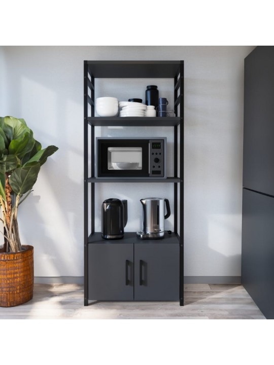 Έπιπλο κουζίνας Agero Megapap μεταλλικό - μελαμίνης χρώμα ανθρακί 56,1x30x138,3εκ. Έπιπλο κουζίνας Agero Megapap μεταλλικό - μελαμίνης χρώμα ανθρακί 56,1x30x138,3εκ.