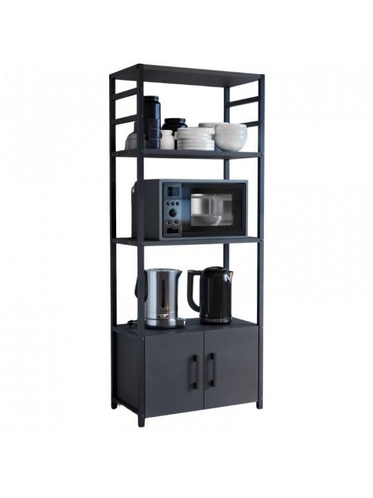 Έπιπλο κουζίνας Agero Megapap μεταλλικό - μελαμίνης χρώμα ανθρακί 56,1x30x138,3εκ. Έπιπλο κουζίνας Agero Megapap μεταλλικό - μελαμίνης χρώμα ανθρακί 56,1x30x138,3εκ.