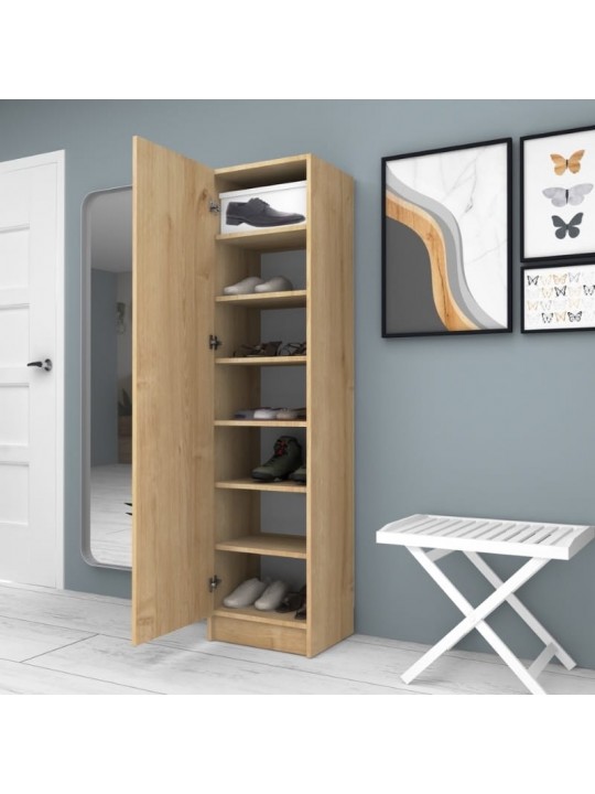 Ντουλάπα ρούχων - παπουτσοθήκη Petro Megapap μονόφυλλη χρώμα φυσικό οξιάς 45x38x180εκ. Ντουλάπα ρούχων - παπουτσοθήκη Petro Megapap μονόφυλλη χρώμα φυσικό οξιάς 45x38x180εκ.