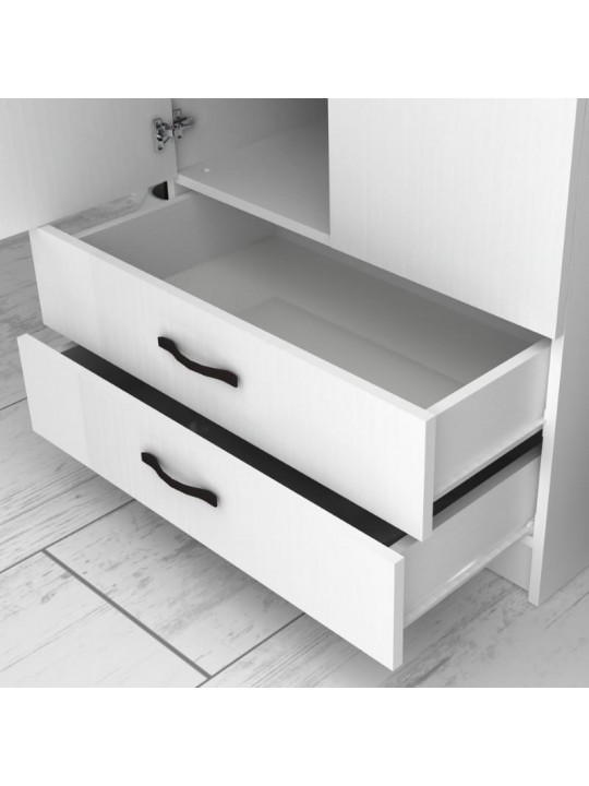 Ντουλάπα ρούχων Ricardo Megapap δίφυλλη χρώμα λευκό 80x51,8x181εκ. Ντουλάπα ρούχων Ricardo Megapap δίφυλλη χρώμα λευκό 80x51,8x181εκ.