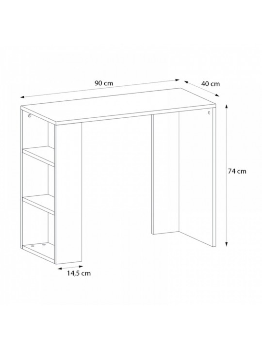 Γραφείο εργασίας Netenia Megapap χρώμα ανθρακί 90x40x74εκ. Γραφείο εργασίας Netenia Megapap χρώμα ανθρακί 90x40x74εκ.