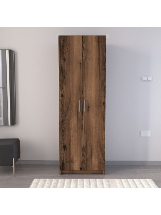 Ντουλάπα ρούχων - Παπουτσοθήκη Renso Megapap δίφυλλη χρώμα καπνιστή καρυδιά 59,8x37,8x178,5εκ. Ντουλάπα ρούχων - Παπουτσοθήκη Renso Megapap δίφυλλη χρώμα καπνιστή καρυδιά 59,8x37,8x178,5εκ.