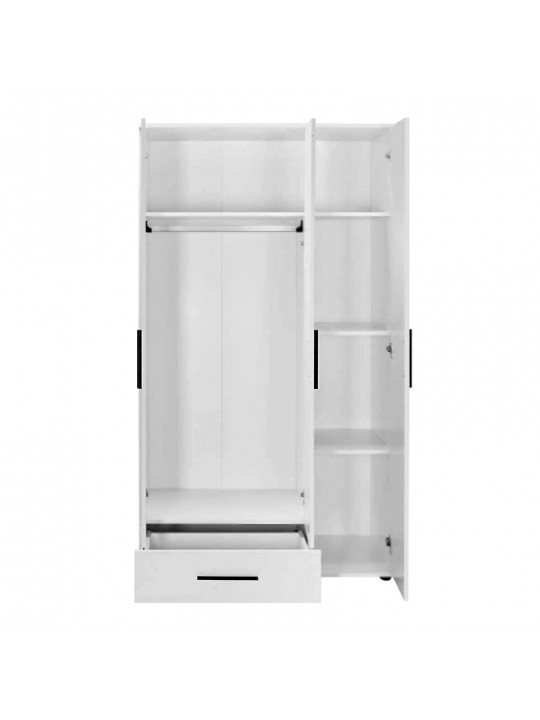 Ντουλάπα ρούχων Bianco Megapap τρίφυλλη με συρτάρια χρώμα λευκό 103x52x187εκ. Ντουλάπα ρούχων Bianco Megapap τρίφυλλη με συρτάρια χρώμα λευκό 103x52x187εκ.