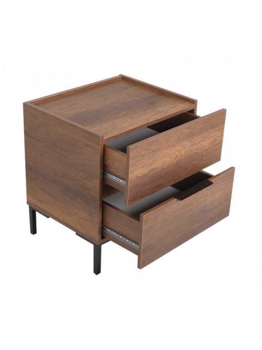 Κομοδίνο Oryana Megapap χρώμα καρυδί 55x44x59εκ. Κομοδίνο Oryana Megapap χρώμα καρυδί 55x44x59εκ.