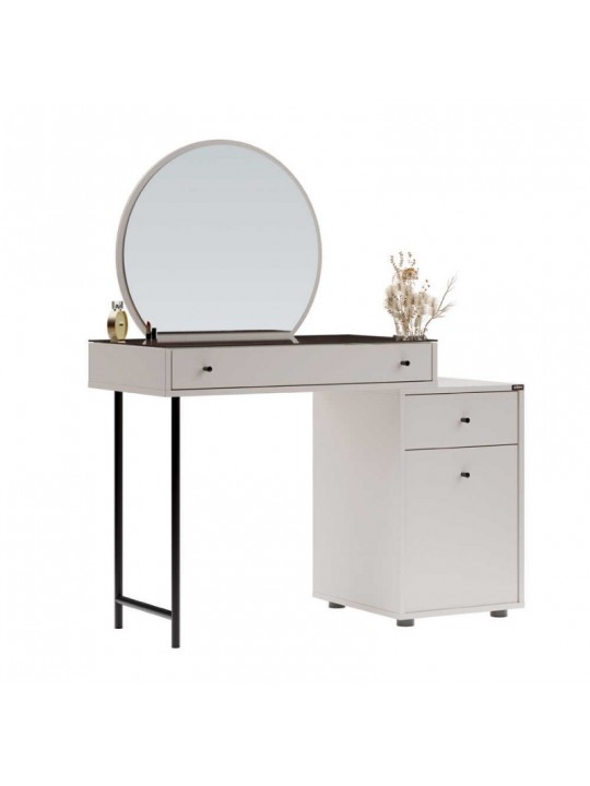 Τουαλέτα με καθρέπτη Dior Megapap χρώμα λευκό του πάγου 108x45x130εκ. Τουαλέτα με καθρέπτη Dior Megapap χρώμα λευκό του πάγου 108x45x130εκ.