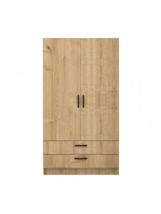 Ντουλάπα ρούχων Victoria Megapap δίφυλλη με συρτάρια χρώμα φυσικό οξιάς 100x60x181εκ. Ντουλάπα ρούχων Victoria Megapap δίφυλλη με συρτάρια χρώμα φυσικό οξιάς 100x60x181εκ.