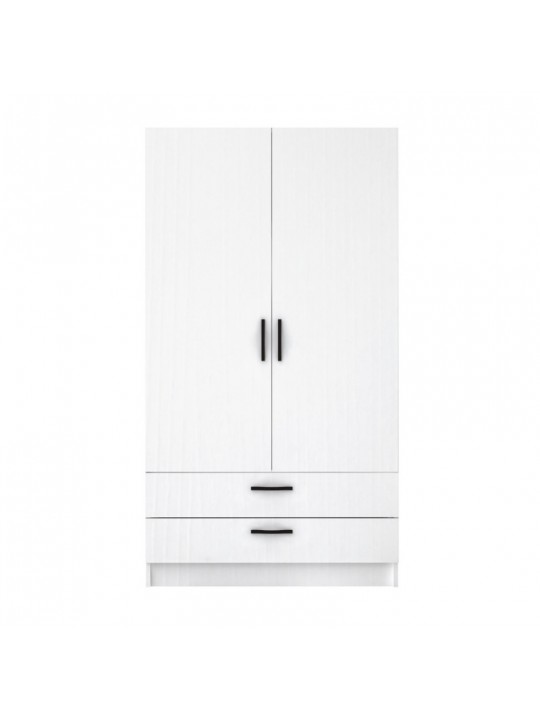 Ντουλάπα ρούχων Victoria Megapap δίφυλλη με συρτάρια χρώμα λευκό 100x60x181εκ. Ντουλάπα ρούχων Victoria Megapap δίφυλλη με συρτάρια χρώμα λευκό 100x60x181εκ.