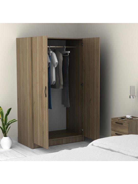 Ντουλάπα ρούχων Victoria Megapap δίφυλλη χρώμα καρυδί 100x60x181εκ. Ντουλάπα ρούχων Victoria Megapap δίφυλλη χρώμα καρυδί 100x60x181εκ.