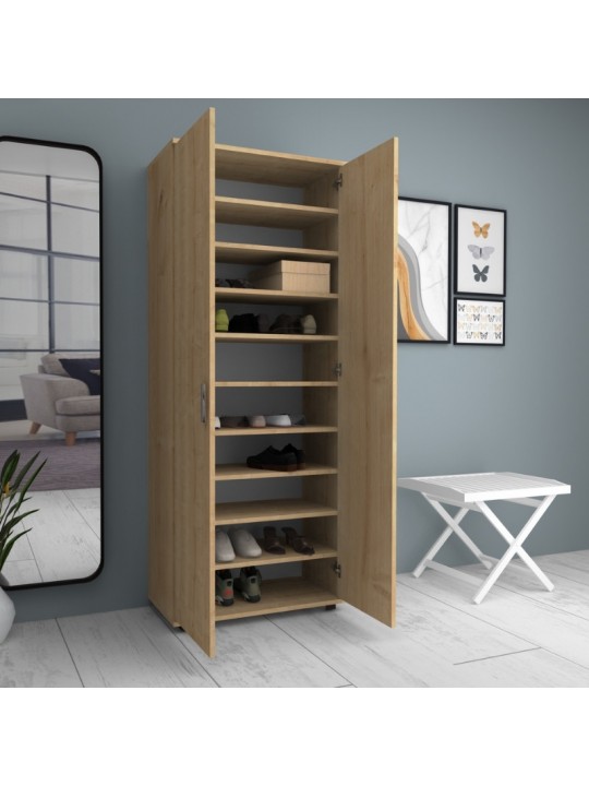Ντουλάπα ρούχων - παπουτσοθήκη Eric Megapap δίφυλλη χρώμα φυσικό οξιάς 76x36x187εκ. Ντουλάπα ρούχων - παπουτσοθήκη Eric Megapap δίφυλλη χρώμα φυσικό οξιάς 76x36x187εκ.