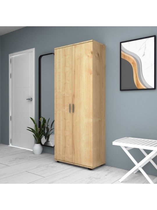 Ντουλάπα ρούχων - παπουτσοθήκη Eric Megapap δίφυλλη χρώμα φυσικό οξιάς 76x36x187εκ. Ντουλάπα ρούχων - παπουτσοθήκη Eric Megapap δίφυλλη χρώμα φυσικό οξιάς 76x36x187εκ.