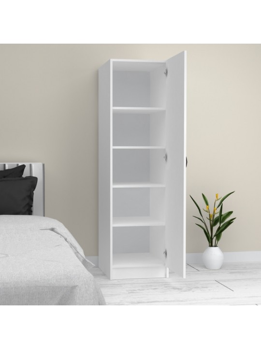 Ντουλάπα ρούχων Victoria Megapap μονόφυλλη χρώμα λευκό 50x60x181εκ. Ντουλάπα ρούχων Victoria Megapap μονόφυλλη χρώμα λευκό 50x60x181εκ.