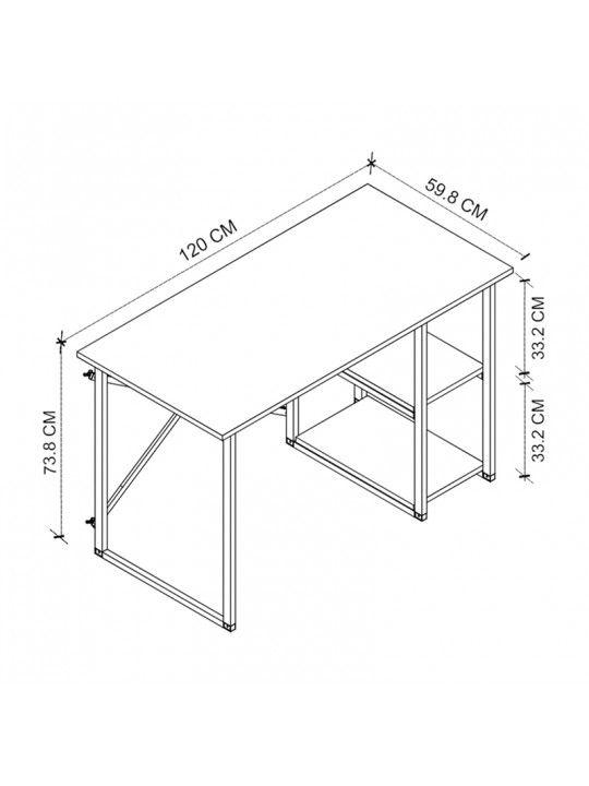 Γραφείο εργασίας Odeon Megapap χρώμα rustic καρυδί 120x59,8x73,8εκ. Γραφείο εργασίας Odeon Megapap χρώμα rustic καρυδί 120x59,8x73,8εκ.