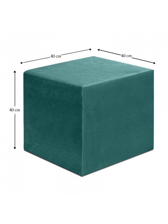 Σκαμπώ April Megapap βελούδινο χρώμα κυπαρρισί 40x40x40εκ. Σκαμπώ April Megapap βελούδινο χρώμα κυπαρρισί 40x40x40εκ.