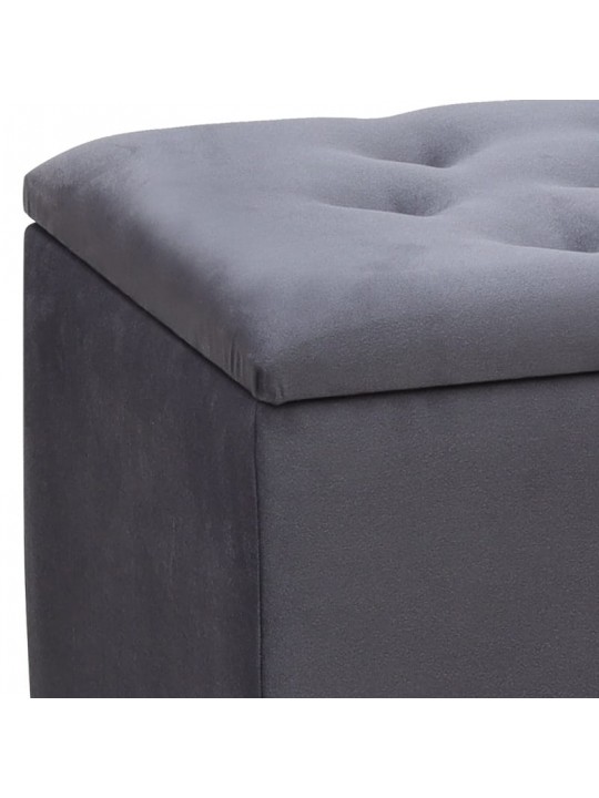 Σκαμπώ - Ταμπουρέ Lotus Megapap βελούδινο χρώμα ανθρακί 90x40x50εκ. Σκαμπώ - Ταμπουρέ Lotus Megapap βελούδινο χρώμα ανθρακί 90x40x50εκ.