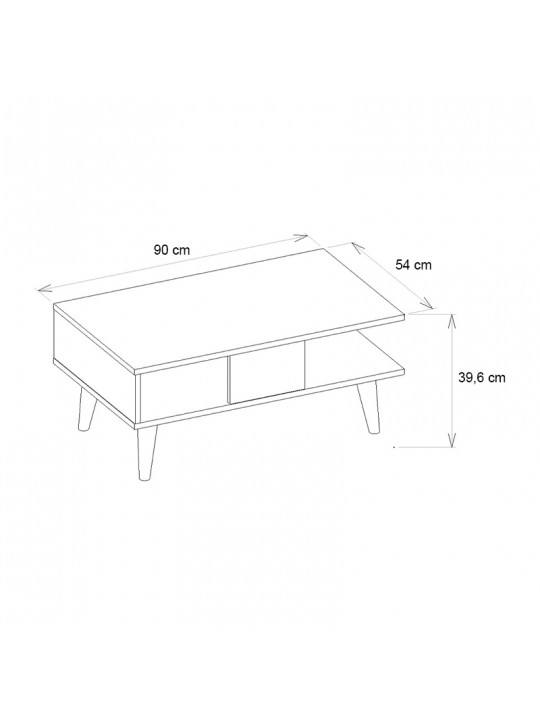 Τραπεζάκι σαλονιού Andros Megapap χρώμα sapphire oak - λευκό εφέ μαρμάρου 90x54x39,6εκ. Τραπεζάκι σαλονιού Andros Megapap χρώμα sapphire oak - λευκό εφέ μαρμάρου 90x54x39,6εκ.