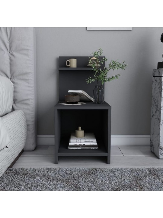 Κομοδίνο Ulman Megapap χρώμα ανθρακί 35x37x72εκ. Κομοδίνο Ulman Megapap χρώμα ανθρακί 35x37x72εκ.