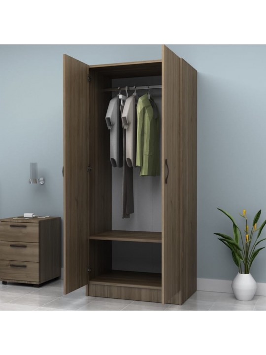 Ντουλάπα ρούχων Vivian Megapap δίφυλλη χρώμα καρυδί 80x51,8x181εκ. Ντουλάπα ρούχων Vivian Megapap δίφυλλη χρώμα καρυδί 80x51,8x181εκ.