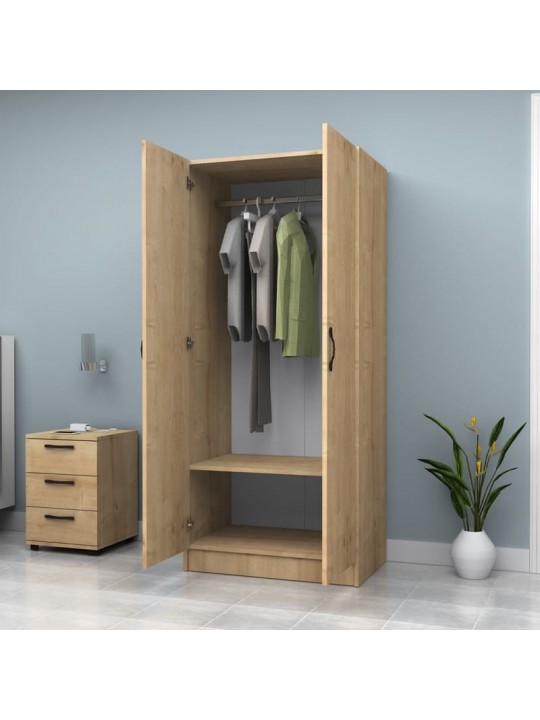Ντουλάπα ρούχων Vivian Megapap δίφυλλη χρώμα φυσικό οξιάς 80x51,8x181εκ. Ντουλάπα ρούχων Vivian Megapap δίφυλλη χρώμα φυσικό οξιάς 80x51,8x181εκ.