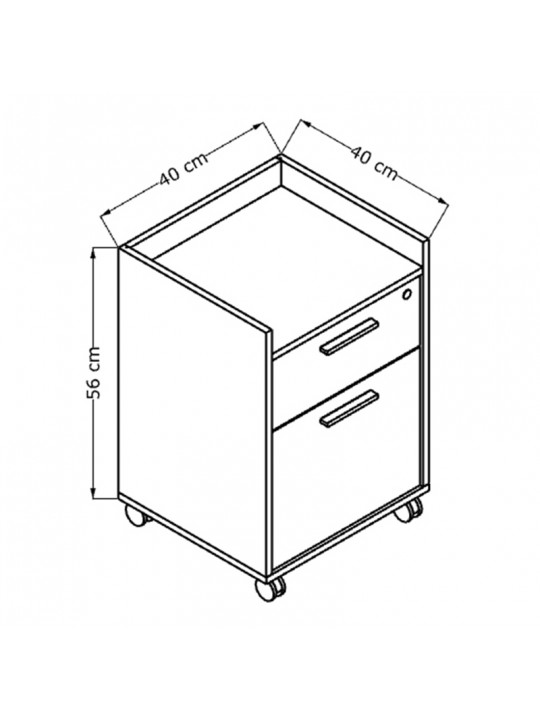 Συρταριέρα γραφείου Gamer Megapap τροχήλατη με κλειδαριά χρώμα μαύρο 40x40x56εκ. Συρταριέρα γραφείου Gamer Megapap τροχήλατη με κλειδαριά χρώμα μαύρο 40x40x56εκ.