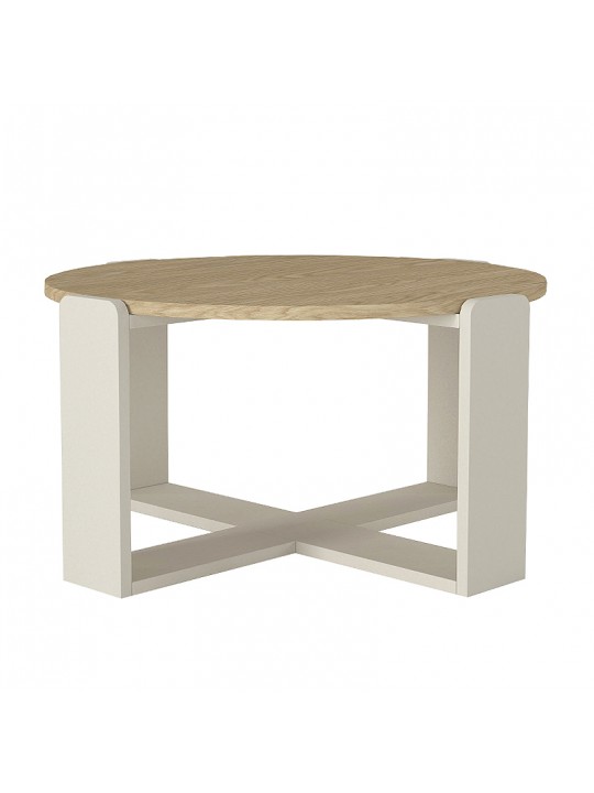 Τραπεζάκι σαλονιού Rebel Megapap χρώμα rota oak - sandstone Ø70x38εκ. Τραπεζάκι σαλονιού Rebel Megapap χρώμα rota oak - sandstone Ø70x38εκ.