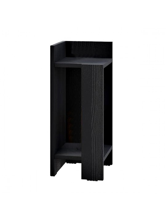 Κομοδίνο Elos Megapap αριστερό χρώμα black wood 25x27x60εκ. Κομοδίνο Elos Megapap αριστερό χρώμα black wood 25x27x60εκ.