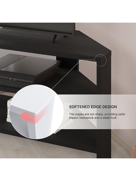 Έπιπλο τηλεόρασης γωνιακό Thales Megapap χρώμα black wood 110x36x45εκ. Έπιπλο τηλεόρασης γωνιακό Thales Megapap χρώμα black wood 110x36x45εκ.