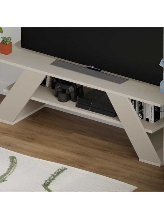 Έπιπλο τηλεόρασης Farfalla Megapap χρώμα sandstone 120x33,5x40εκ. Έπιπλο τηλεόρασης Farfalla Megapap χρώμα sandstone 120x33,5x40εκ.